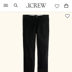 NWT J Crew Mens 770 Straight-Fit Stretch Chino Pants. Black. Size 32x34.